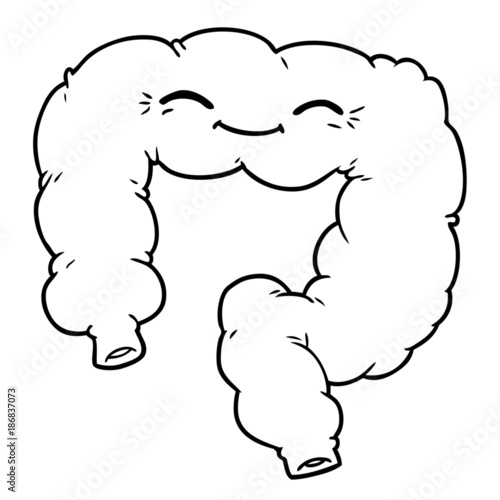 cartoon happy colon