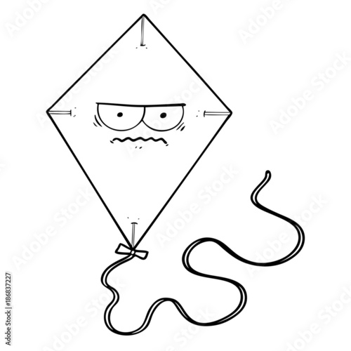 cartoon angry kite