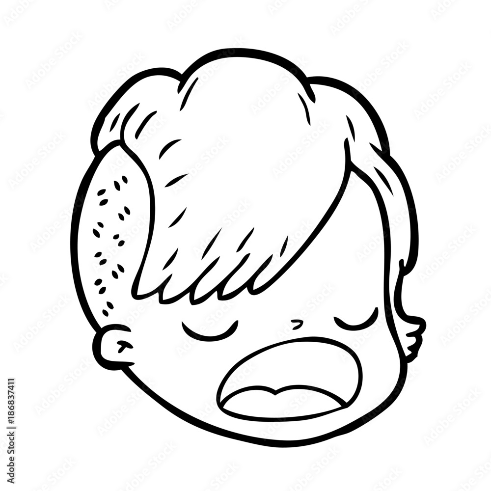 cartoon female face cartoon female face