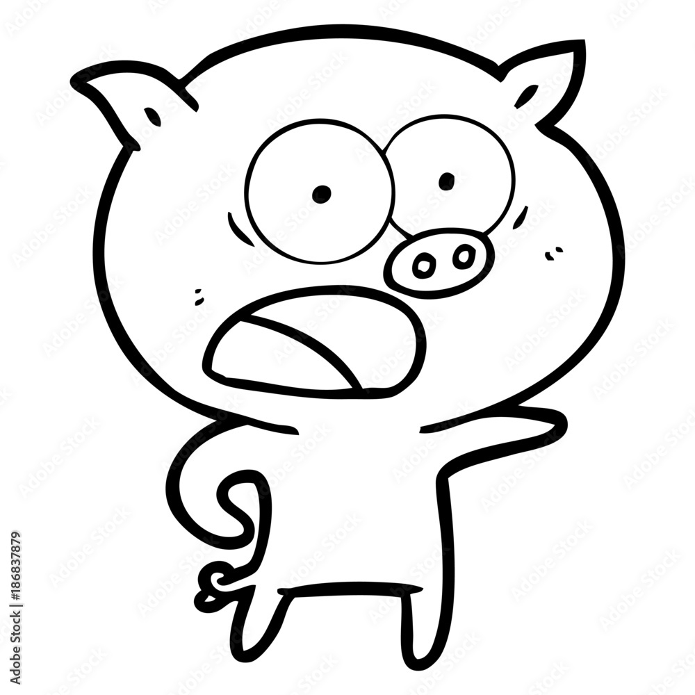 cartoon pig shouting cartoon pig shouting