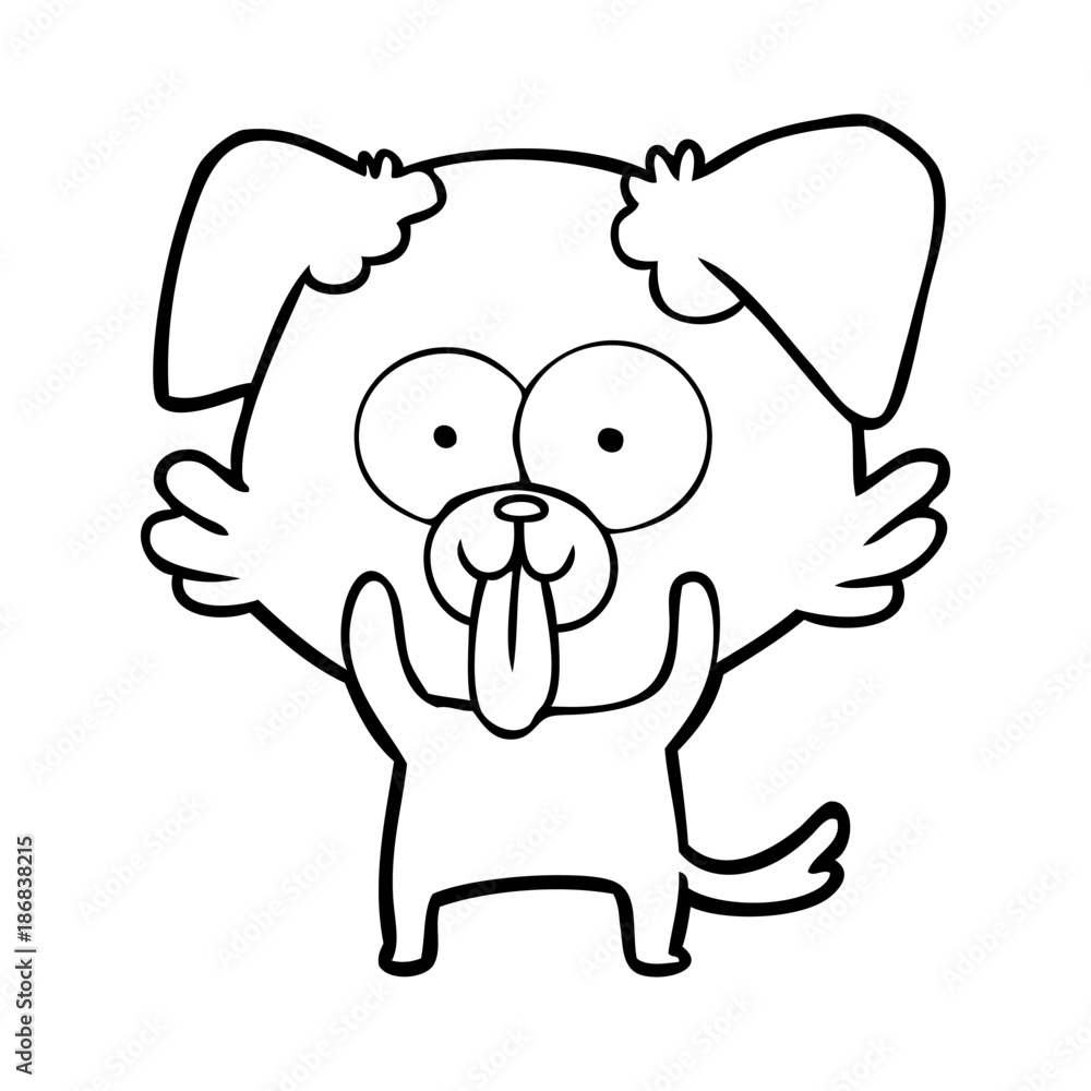 cartoon dog with tongue sticking out