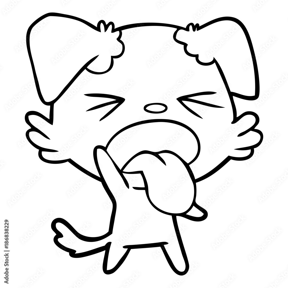 cartoon disgusted dog cartoon disgusted dog