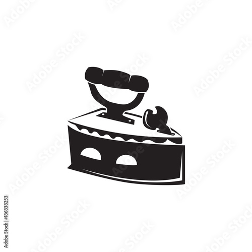iron charcoal vector icon