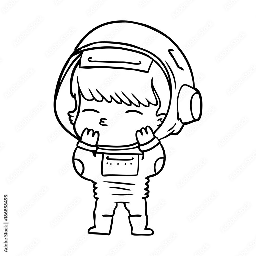 cartoon curious astronaut cartoon curious astronaut
