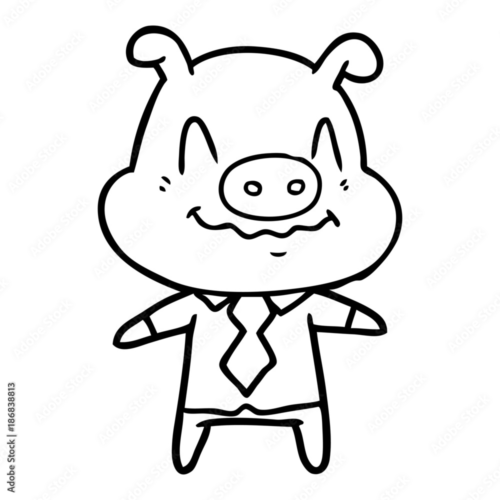 nervous cartoon pig boss nervous cartoon pig boss