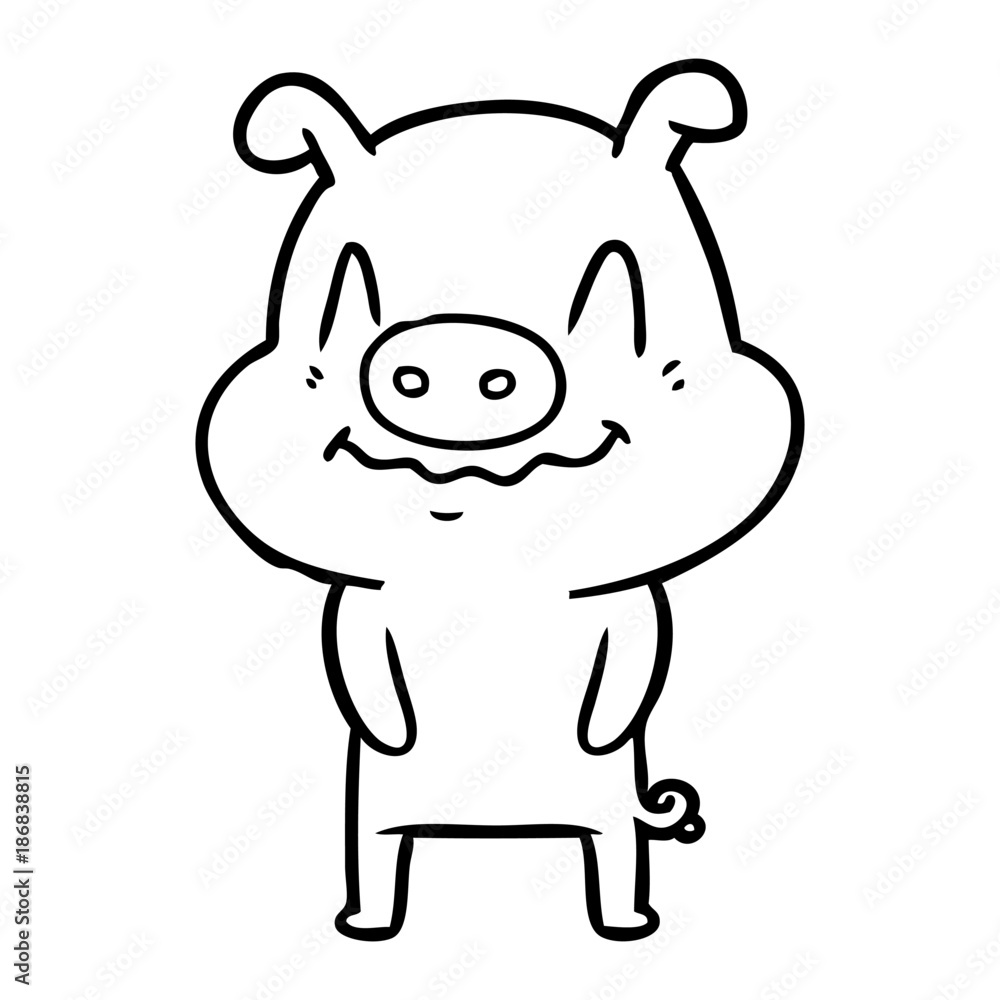 nervous cartoon pig nervous cartoon pig