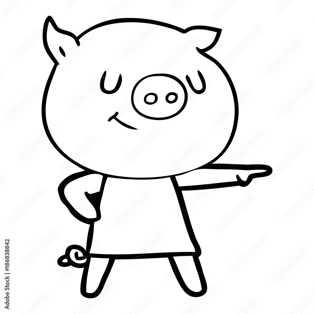 happy cartoon pig happy cartoon pig