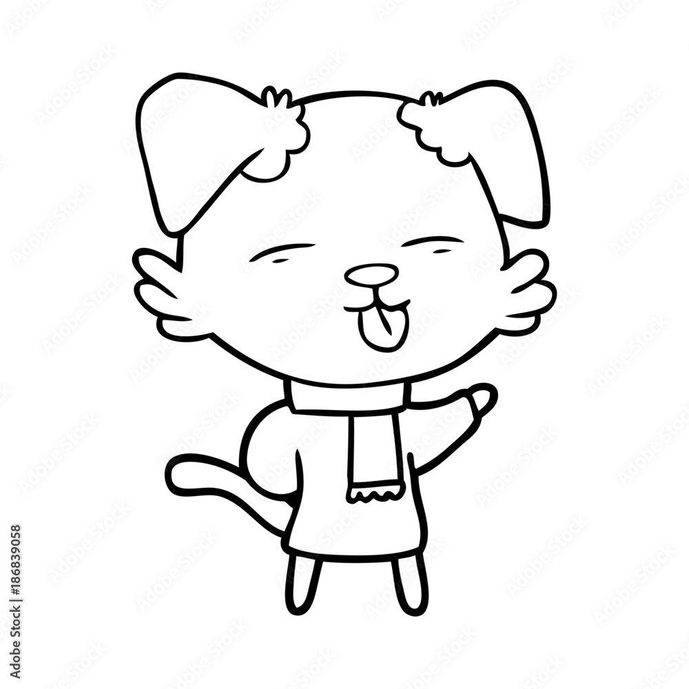 cartoon dog sticking out tongue cartoon dog sticking out tongue