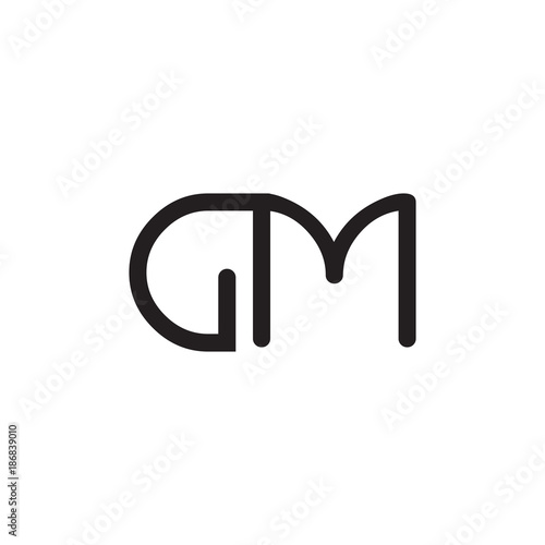 initial letter rounded logo modern