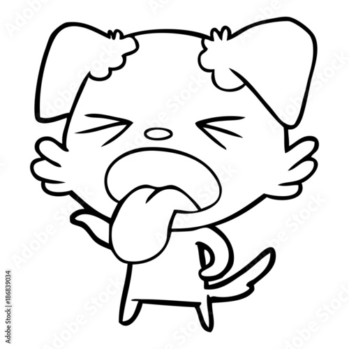 cartoon disgusted dog