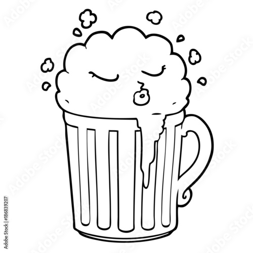 cartoon mug of beer