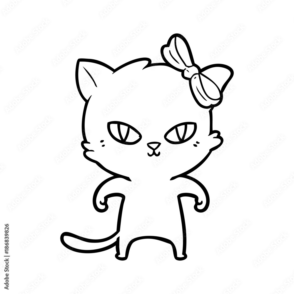 Fototapeta premium cute cartoon cat
