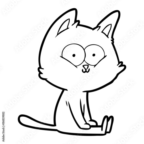 cartoon cat sitting