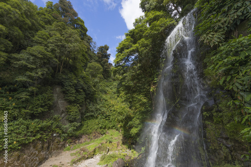 Beautiful waterfall   Ribeira dos Caldeiroes   In Sao Miguel Island - Azores