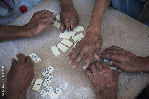 Tunisian men playing blackgammon