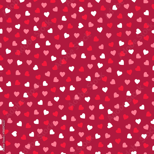 Valentine seamless pattern with hearts