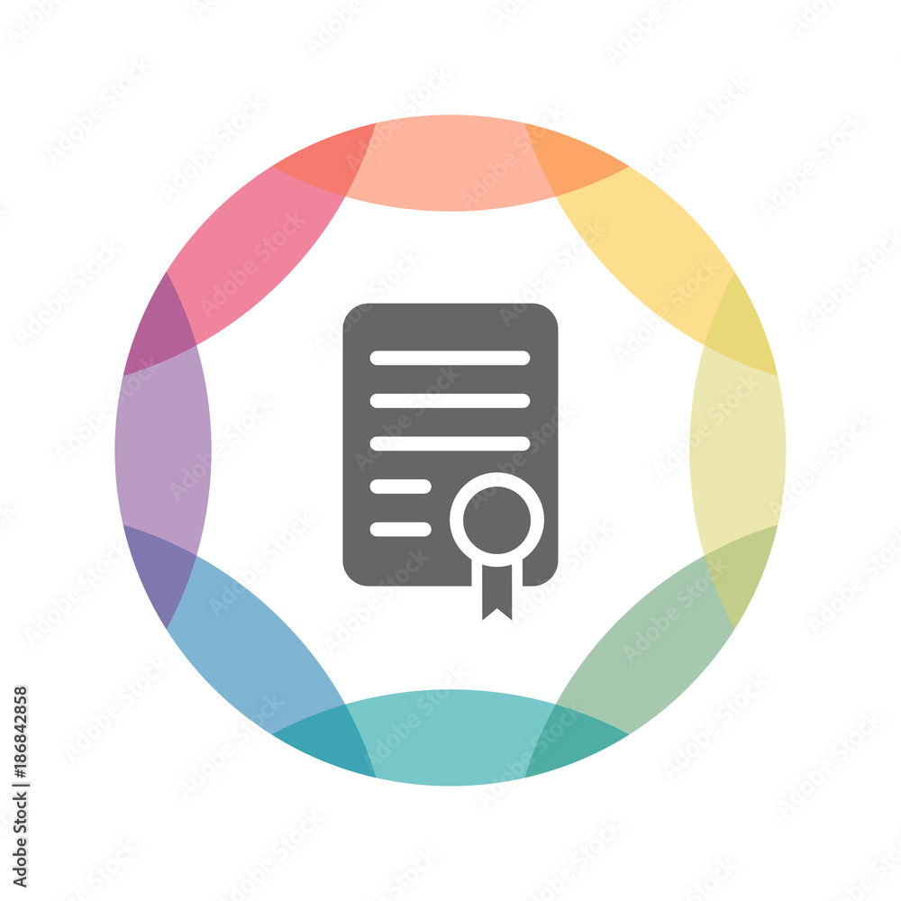 farbiges Icon - Zertifikat