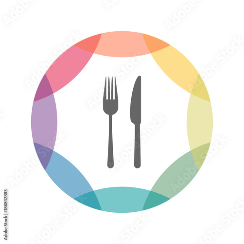 farbiges Icon - Essen