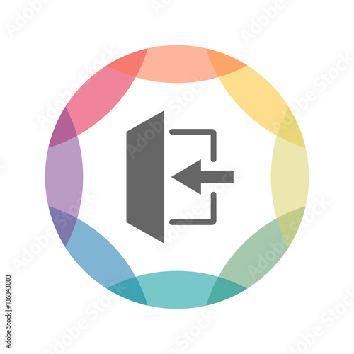 Free Download farbiges Icon - Ausgang links - GFXLoad