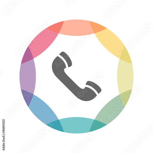 farbiges Icon - Telefon