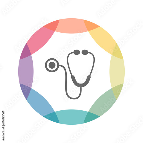farbiges Icon - Stetoskop