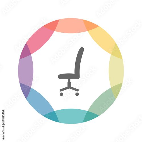 farbiges Icon - Bürostuhl
