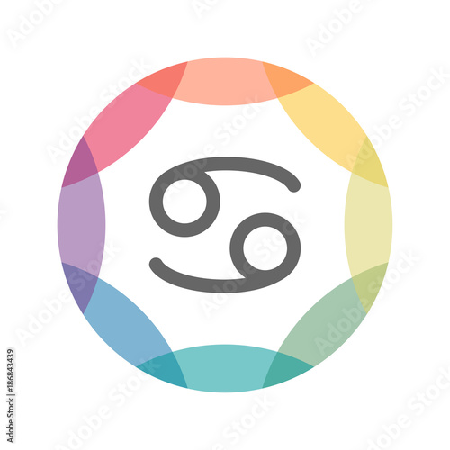 farbiges Icon - Horoskop Krebs