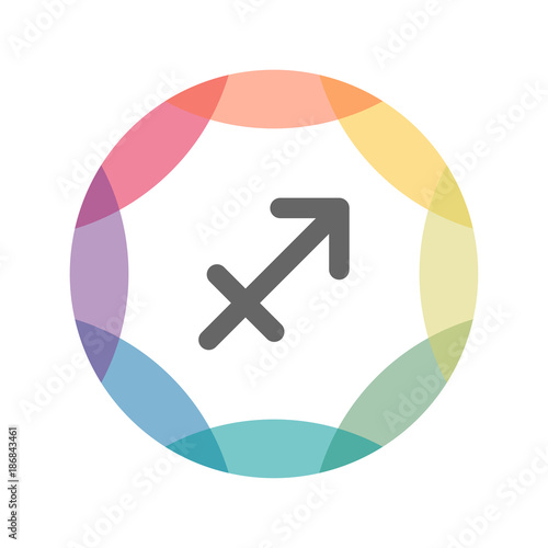 farbiges Icon - Horoskop Schütze