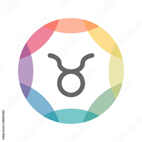 farbiges Icon - Horoskop Stier
