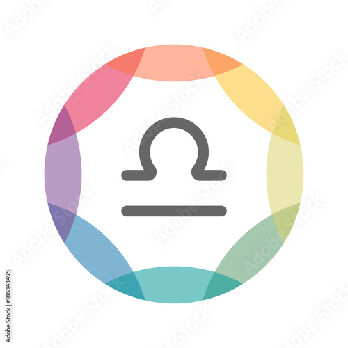 farbiges Icon - Horoskop Waage