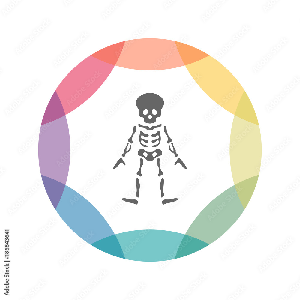 farbiges Icon - Skelett