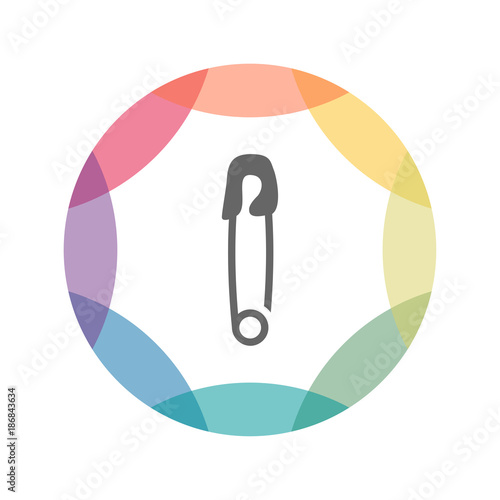 farbiges Icon - Sicherheitsnadel