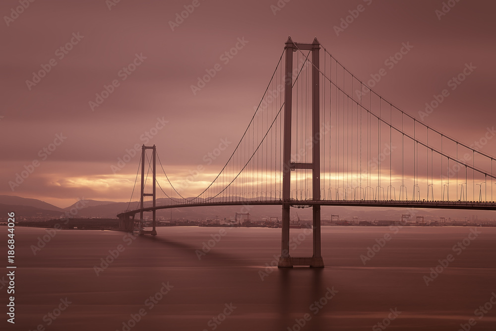 Fototapeta premium Osman Gazi Bridge (Izmit Bay Bridge). Izmit, Kocaeli, Turkey