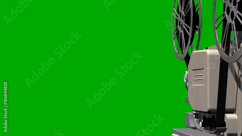 Movie projector - cinema Projektor isolated on green screen