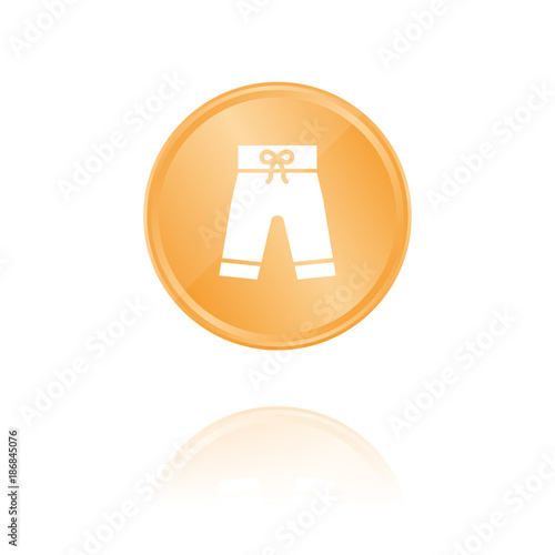 Kurze Hose - Bronze Münze mit Reflektion