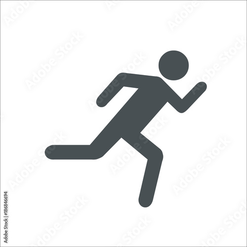 Running icon..  Illustration