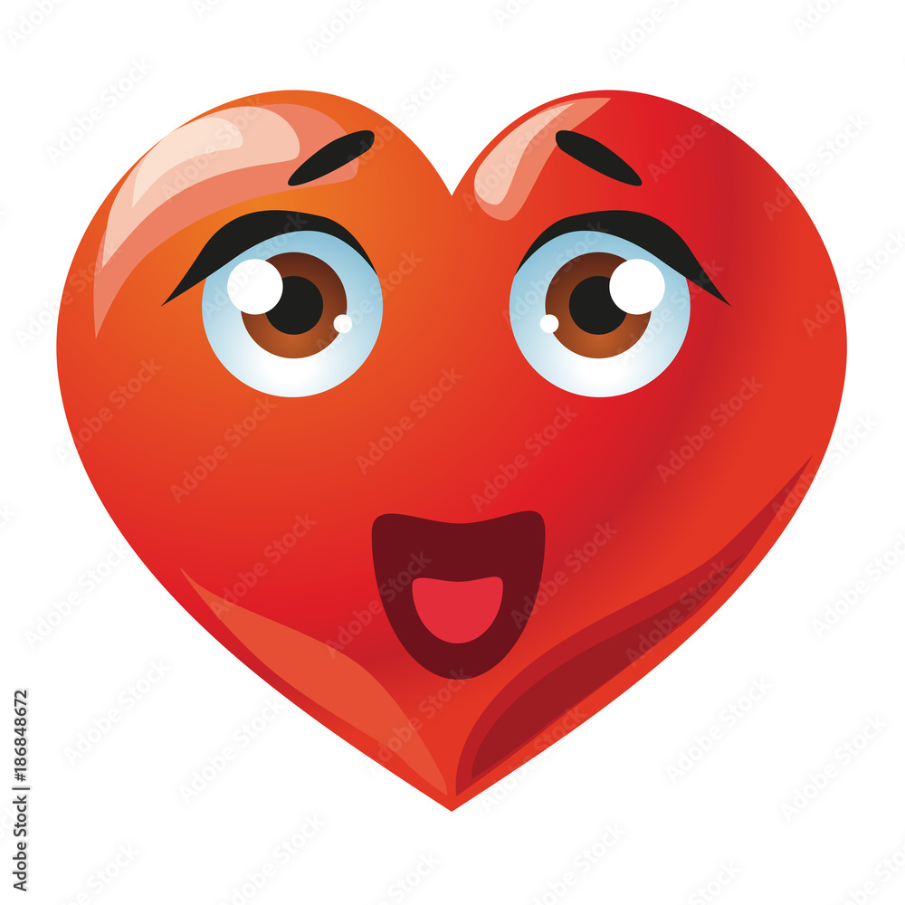 Smiling cartoon heart Smiling cartoon heart
