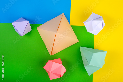 Origami of bright paper