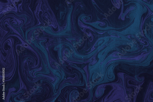 Suminagashi marble texture hand painted with indigo ink. Digital paper 857 performed in traditional japanese suminagashi floating ink technique. Stunning liquid abstract background.