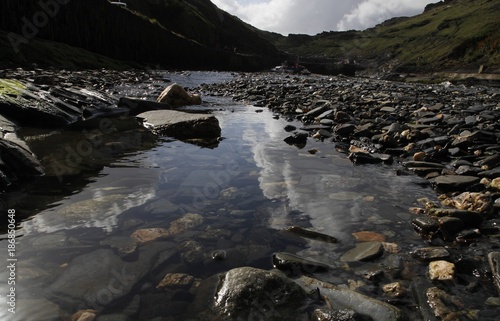 Cornwall, low tide, stream