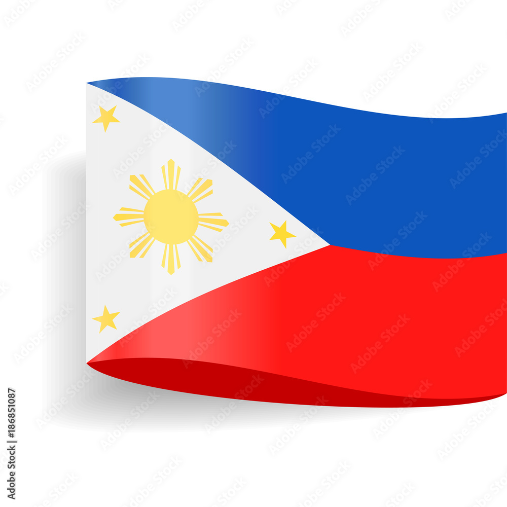 Philippines Flag Vector Label Tag Icon Stock Vector | Adobe Stock