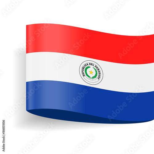 Paraguay Flag Vector Label Tag Icon