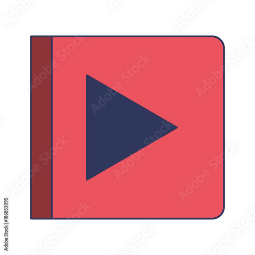 Free Download play button icon in colorful silhouette - GFXLoad