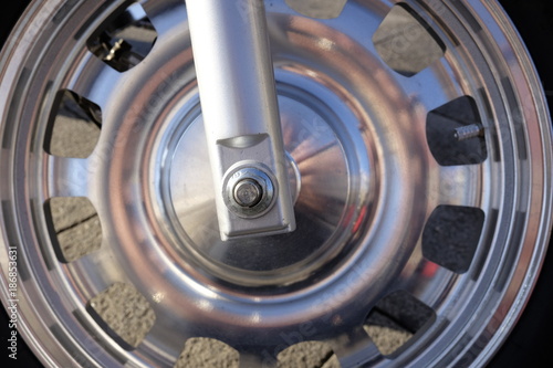 motorcycle wheel detail