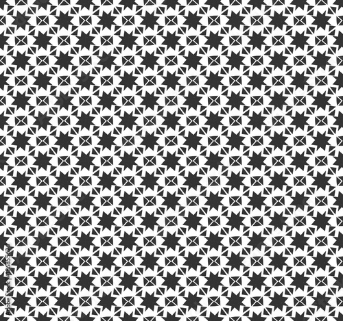 Abstract geometric Seamless pattern . Repeating geometric Black and white texture.