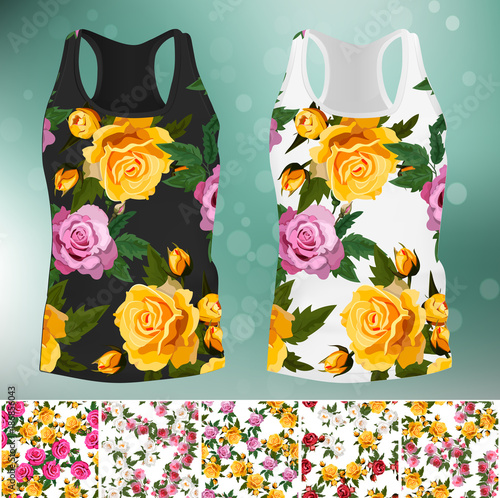 T-shirt with an trendy rose design