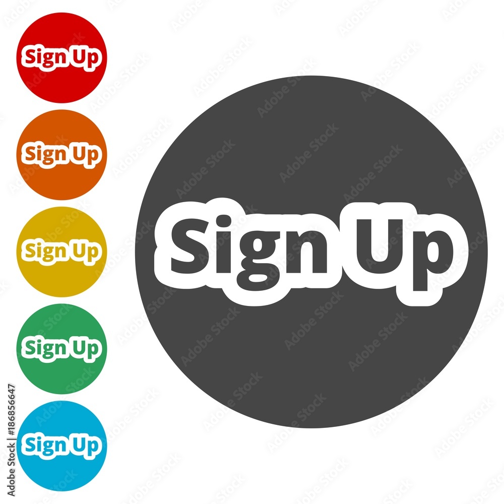 Sign up sign, Sign up icon 