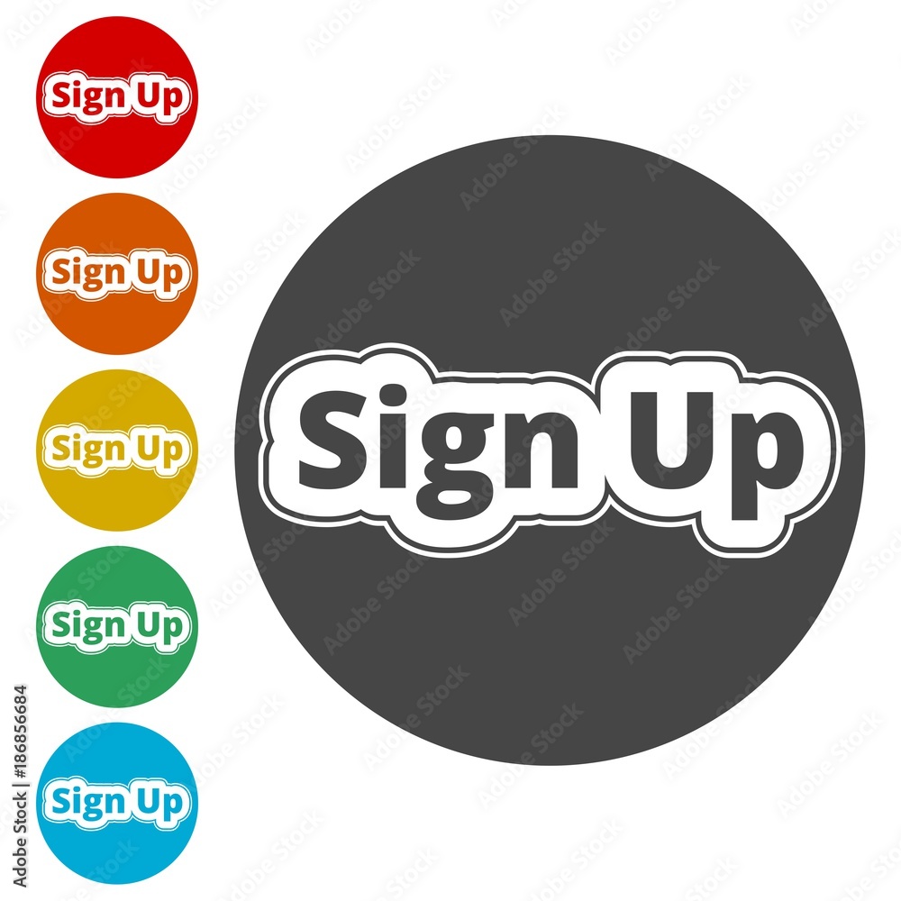 Sign up sign, Sign up icon Sign up sign, Sign up icon
