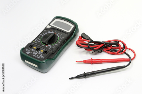 Voltmeter with red and black connections