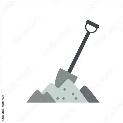 Shovel icon.  Illustration